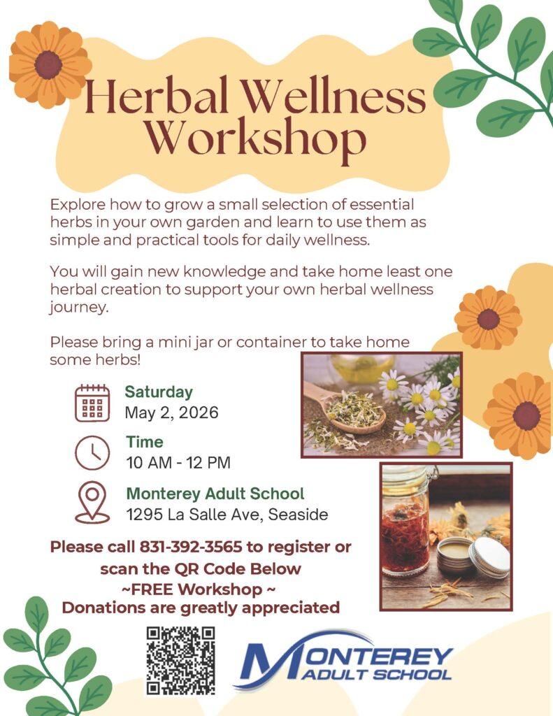 Herbal Wellness Workshop flyer