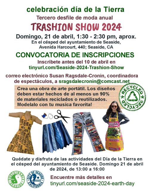 Seaside Trashion Show 2024 flyer Spanish